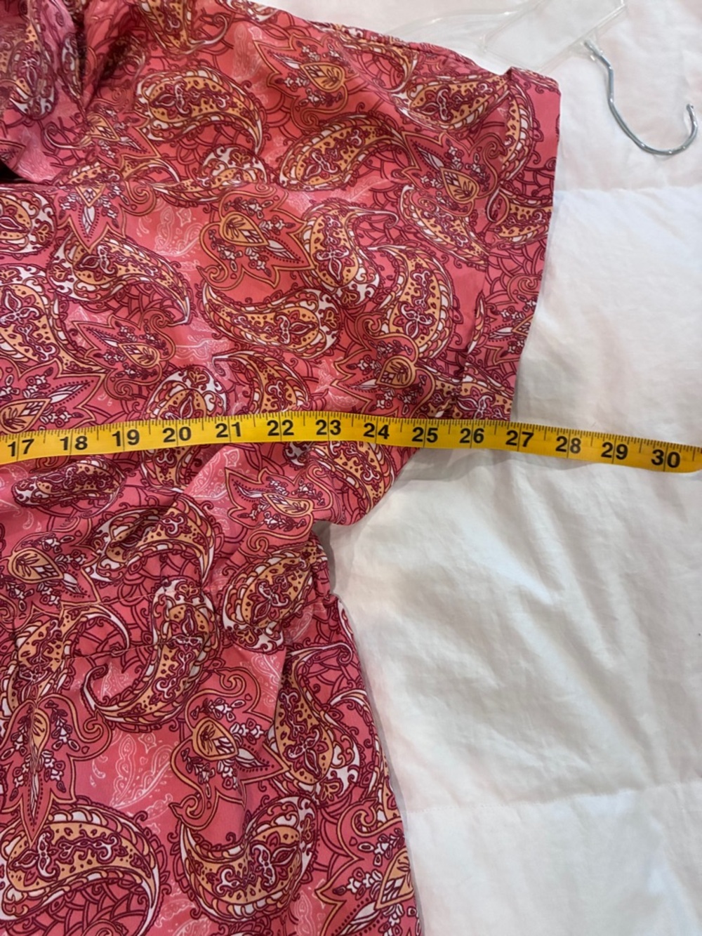 Pink Paisley Button-Front Drawstring Mini Dress - Picture 7 of 9